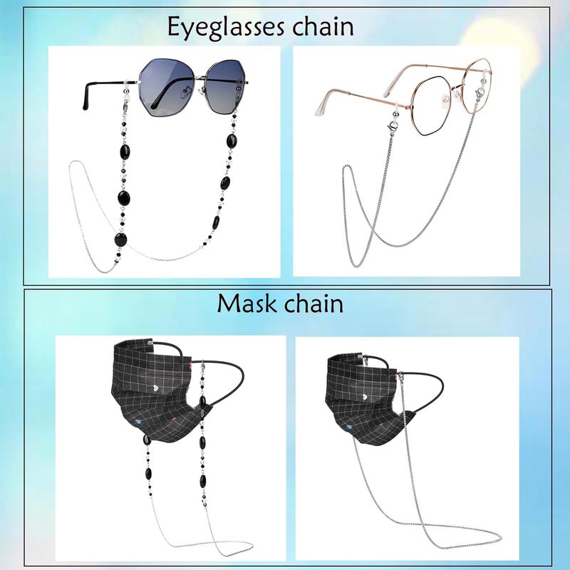 Hongeely Glasses Holder Chain Loop Eyeglasses Necklace Ring for Women Reading Glasses Sunglasses Necklace for Men - Image 5